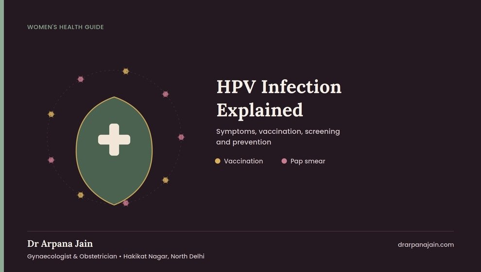 HPV Infection Explained: Symptoms, Vaccination & Prevention — Dr Arpana Jain, Gynaecologist in North Delhi
